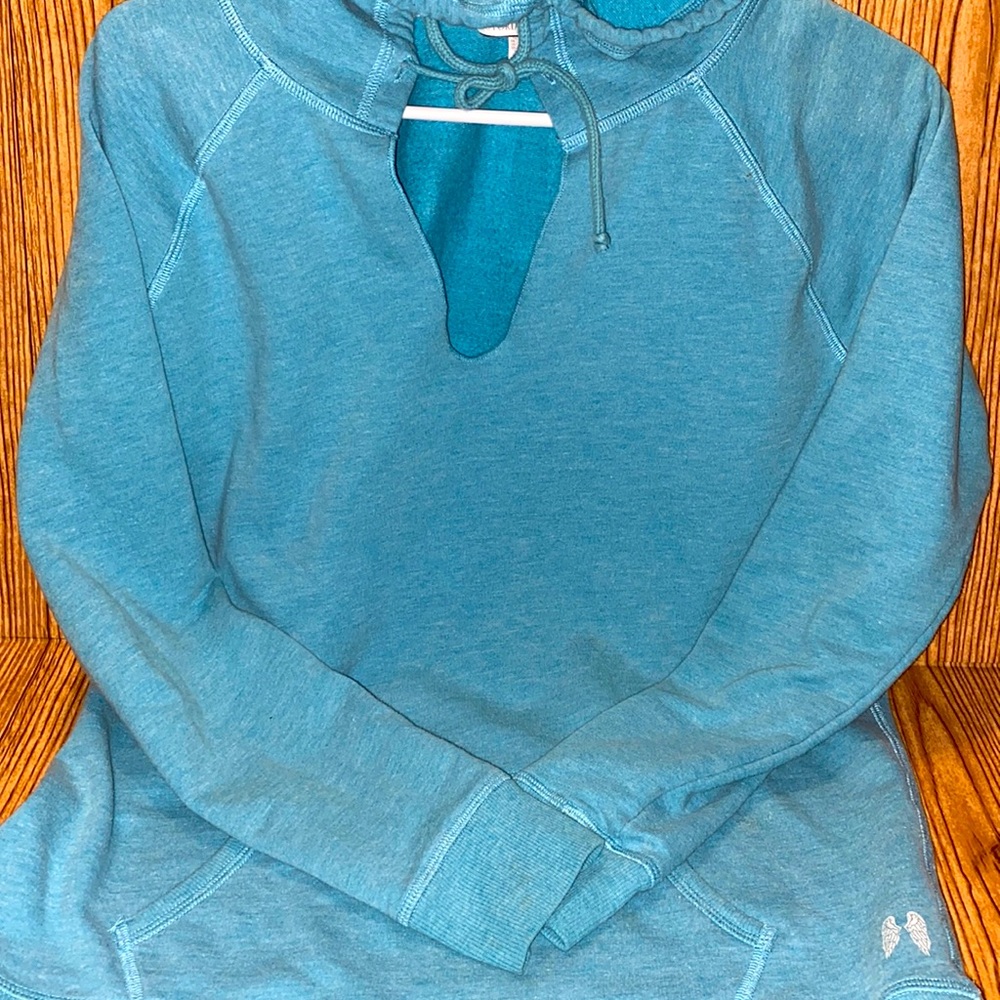 Victoria’s Secret blue v-neck hoodie sz Small